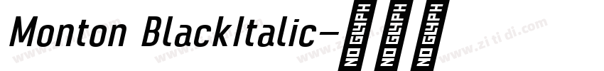 Monton BlackItalic字体转换